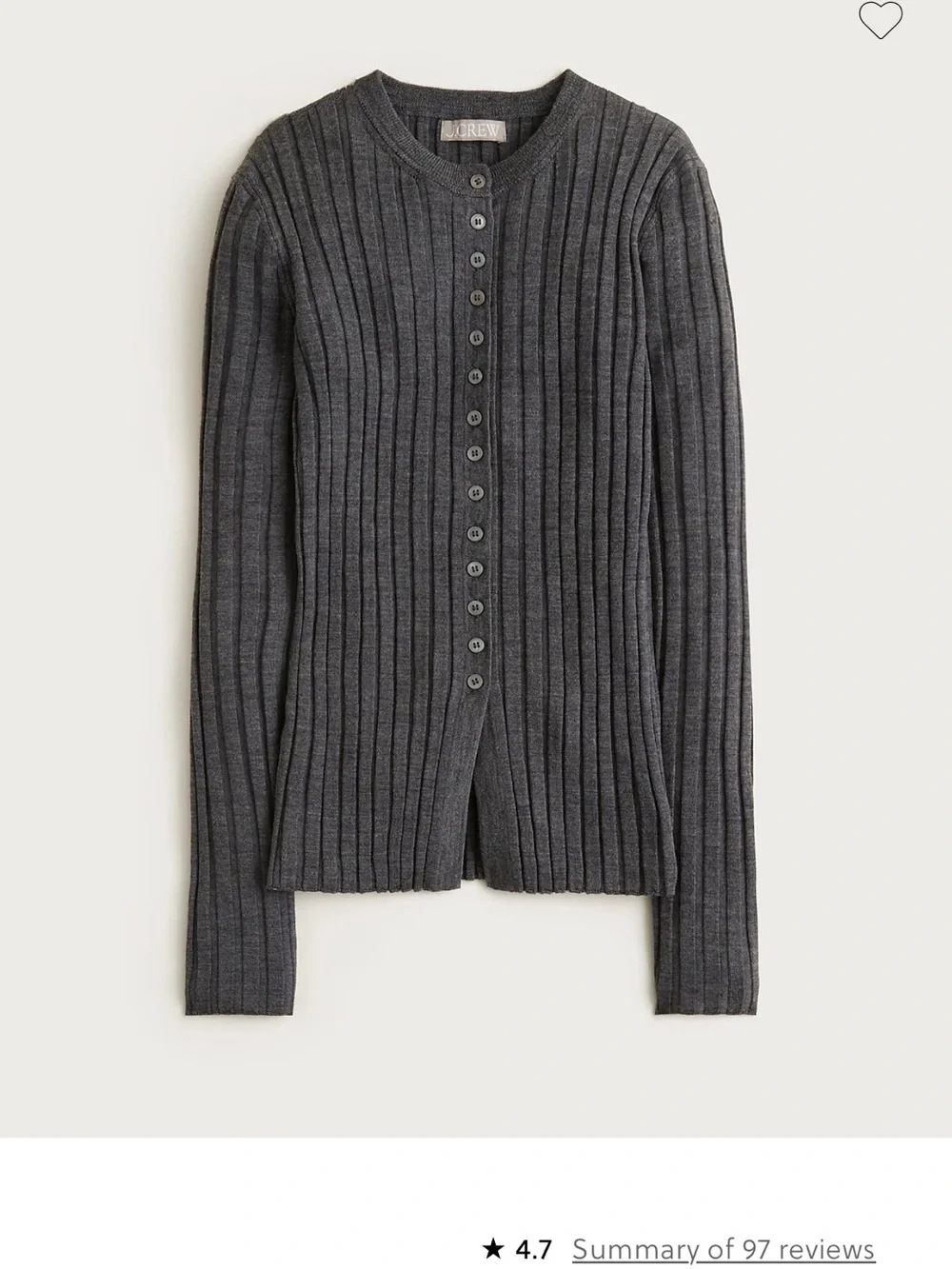 J. Crew Navy wide Ribbed fitted Button-Front Cardigan